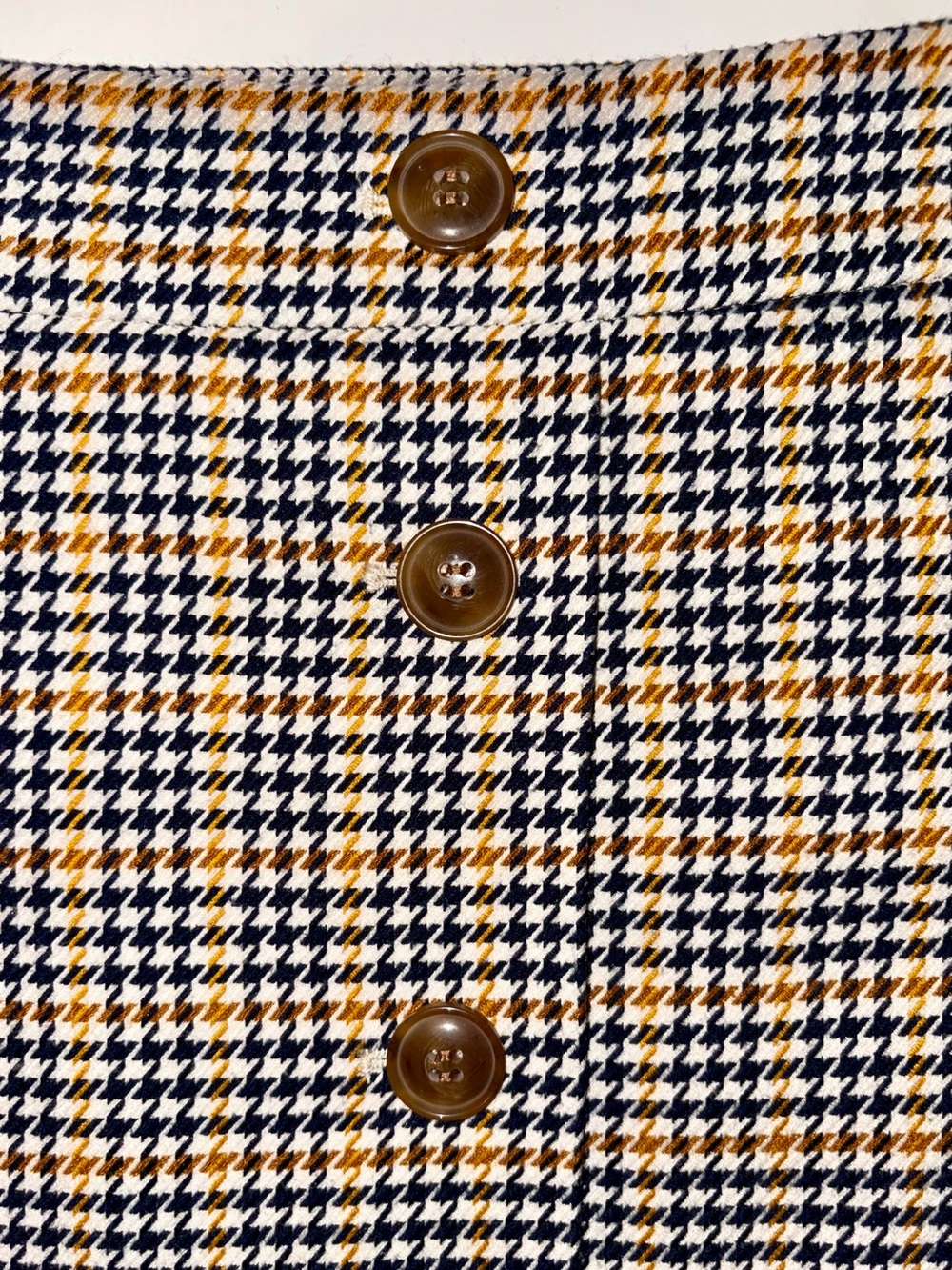 Ann Taylor Factory Plaid Button Front Skirt - Picture 3 of 7